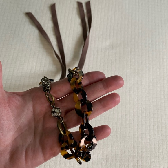 J.Crew tortoiseshell ribbon necklace - Picture 8 of 11